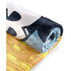 Pine Kids Disney Single Ply Fleece Blanket in Mickey Mouse Print - Grey
