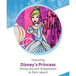 Pine Kids Disney Single Ply Fleece Blanket in Disney Princess Print - Pink