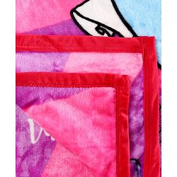 Pine Kids Disney Single Ply Fleece Blanket in Disney Princess Print - Pink