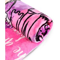 Pine Kids Disney Single Ply Fleece Blanket in Disney Princess Print - Pink