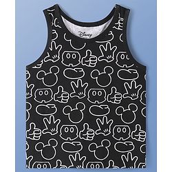 Pine Kids Disney Single Jersey Knit Sleeveless Tank T-Shirt With Mickey Mouse Graphic Pack of 3 - Red Black & White