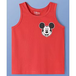 Pine Kids Disney Single Jersey Knit Sleeveless Tank T-Shirt With Mickey Mouse Graphic Pack of 3 - Red Black & White