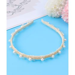 Pine Kids Pearl Hair Band Free Size - Yellow
