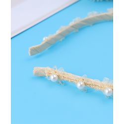 Pine Kids Pearl Hair Band Free Size - Yellow