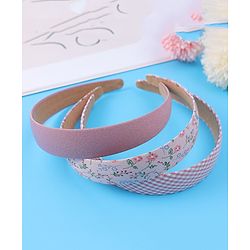 Pine Kids Free Size Hair Bands with Peal & Floral Print Pack of 5 - Multicolor