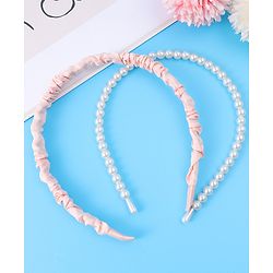 Pine Kids Free Size Hair Bands with Peal & Floral Print Pack of 5 - Multicolor