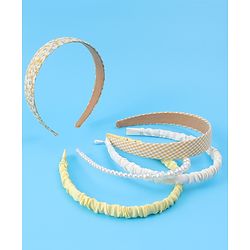 Pine Kids Free Size Hair Bands Pearl & Floral Print Pack of 5 - Multicolor