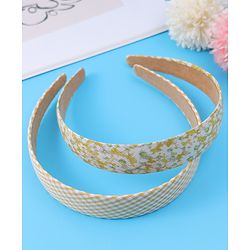Pine Kids Free Size Hair Bands Pearl & Floral Print Pack of 5 - Multicolor