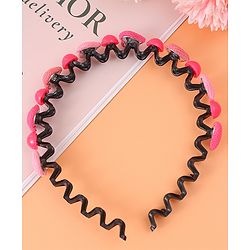 Pine Kids Hair Band with Hearts & Rounds Embellished Free Size - Pink