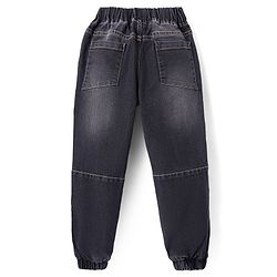 Pine Kids Woven Full Length Denim Washed Joggers - Black