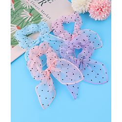 Pine Kids Rubber Bands & Scrunchies Sets Polka Dots Design Free Size - Multicolor