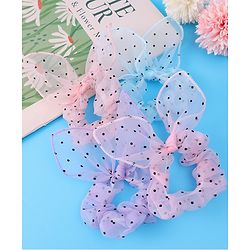 Pine Kids Rubber Bands & Scrunchies Sets Polka Dots Design Free Size - Multicolor