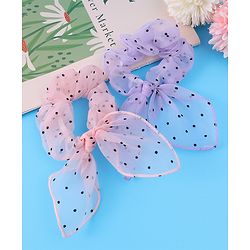Pine Kids Rubber Bands & Scrunchies Sets Polka Dots Design Free Size - Multicolor