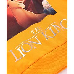 Pine Kids Disney Terry Knit Full Sleeves Sweatshirt with Lion King Graphics - Orange