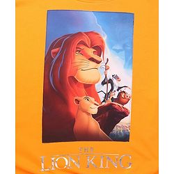 Pine Kids Disney Terry Knit Full Sleeves Sweatshirt with Lion King Graphics - Orange