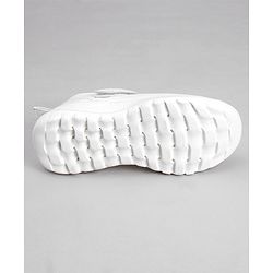 Pine Kids Textured School Shoes with Velcro Closure - White