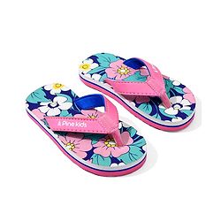 Pine Kids Floral Printed Flip Flops - Pink