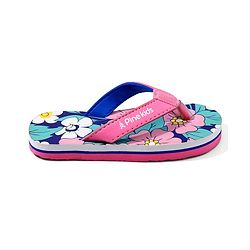 Pine Kids Floral Printed Flip Flops - Pink