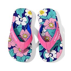 Pine Kids Floral Printed Flip Flops - Pink