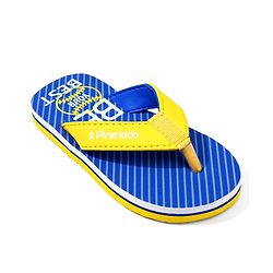 Pine Kids Text Printed Slip On Flip Flops - Blue