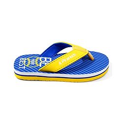 Pine Kids Text Printed Slip On Flip Flops - Blue