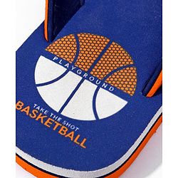 Pine Kids Basketball Printed Slip On Flip Flops - Navy Blue