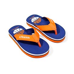 Pine Kids Basketball Printed Slip On Flip Flops - Navy Blue