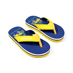 Pine Kids Jeep Printed Slip On Flip Flops - Navy Blue