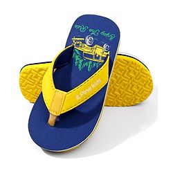 Pine Kids Jeep Printed Slip On Flip Flops - Navy Blue