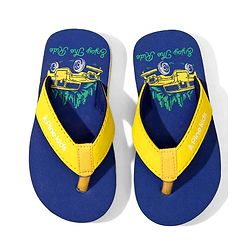 Pine Kids Jeep Printed Slip On Flip Flops - Navy Blue