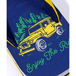 Pine Kids Jeep Printed Slip On Flip Flops - Navy Blue