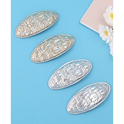 Pine Kids Snap Clips Pack of 4 - Silver