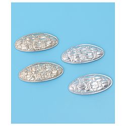 Pine Kids Snap Clips Pack of 4 - Silver