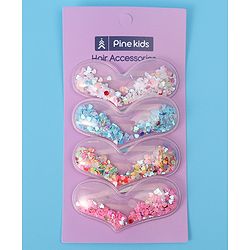 Pine Kids Snap Clips Pack of 4 - Multicolor