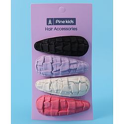 Pine Kids Snap Clips Pack of 4 - Multicolor