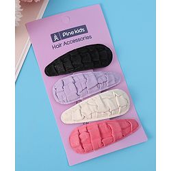 Pine Kids Snap Clips Pack of 4 - Multicolor