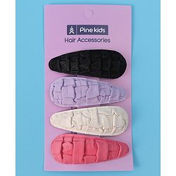 Pine Kids Snap Clips Pack of 4 - Multicolor