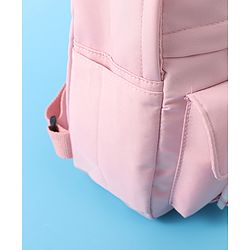 Pine Kids Fashion Backpack With Bear Applique - Pink
