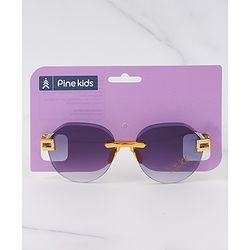 Pine Kids Free Size Sunglasses - Black & Gold