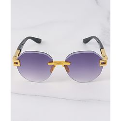 Pine Kids Free Size Sunglasses - Black & Gold