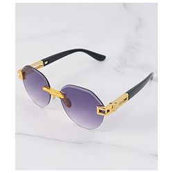 Pine Kids Free Size Sunglasses - Black & Gold