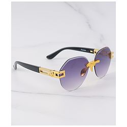 Pine Kids Free Size Sunglasses - Black & Gold