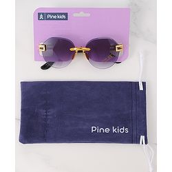 Pine Kids Free Size Sunglasses - Black & Gold