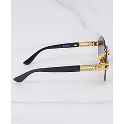 Pine Kids Free Size Sunglasses - Black & Gold
