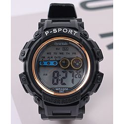 Pine Kids Free Size Digital Watch - Black