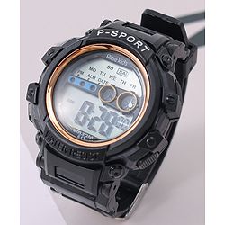 Pine Kids Free Size Digital Watch - Black