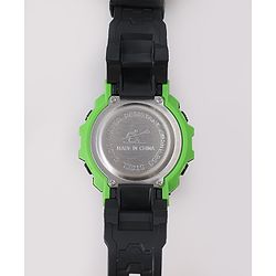 Pine Kids Free Size Digital Watch - Black & Green