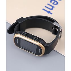 Pine Kids Free Size Digital Watch - Black & Gold