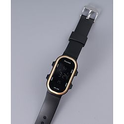 Pine Kids Free Size Digital Watch - Black & Gold