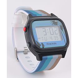Pine Kids Digital Watch with Color Block Print - Multicolor